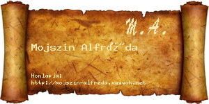 Mojszin Alfréda névjegykártya